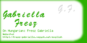 gabriella fresz business card